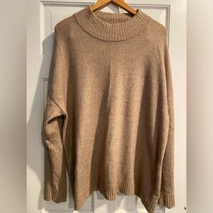 Lane Bryant mock neck sweater, pinky beige, 22/24